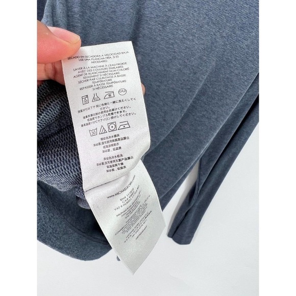 Michael Kors Mock Neck Pullover Sweater Long Sleeve 1/4 Zip Blue Men's Medium - Picture 7 of 7